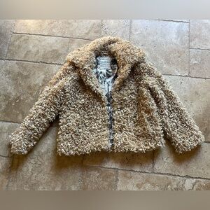 Zadig&Voltaire Shaggy Faux Fur Jacket Tan